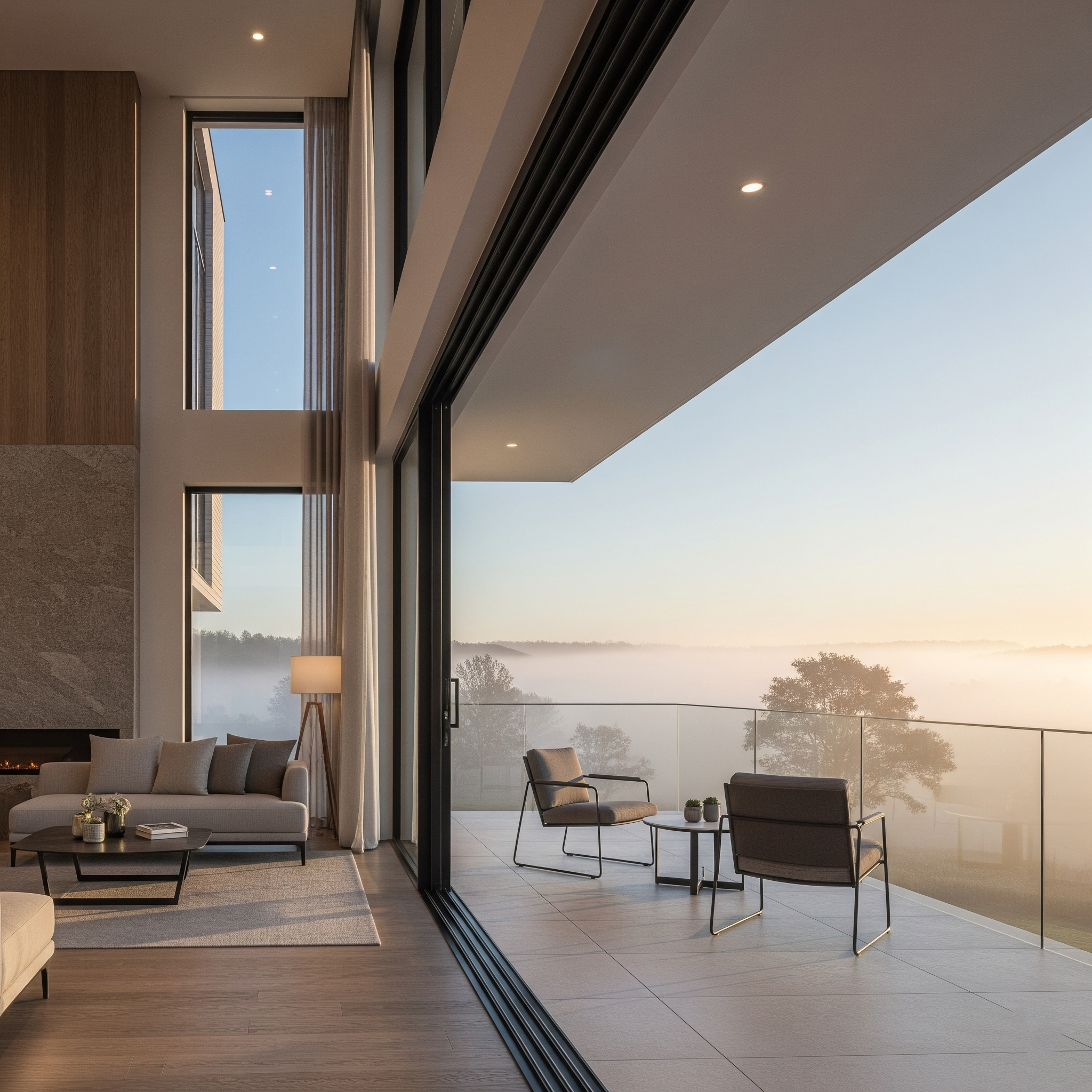 Luxury bathroom interior with marble tiling and modern sanitary fittings